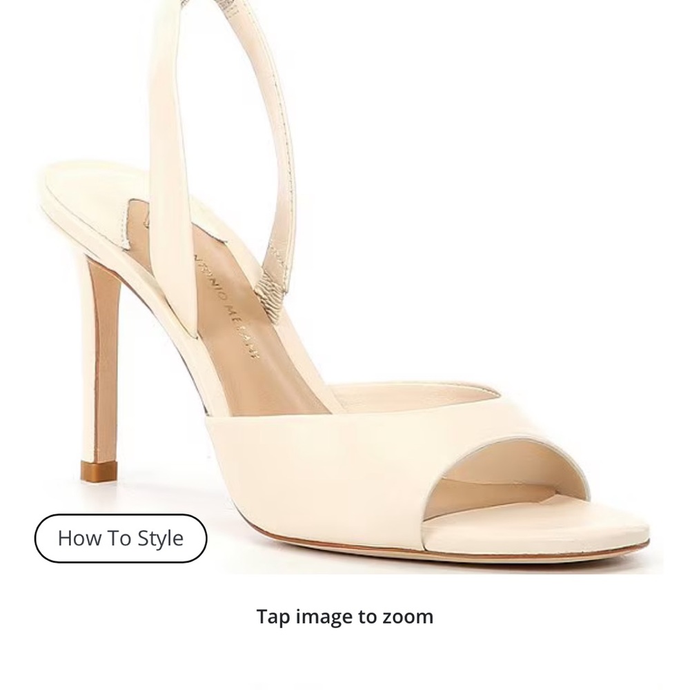 Antonio Melani Lyssa Leather Slingback Dress Sandals Heels